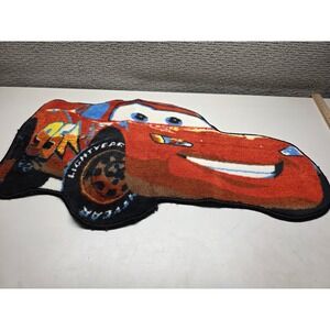 Disney Pixar Cars Lightning McQueen Shaped Kids Area Rug Red Race Car 95 Decor